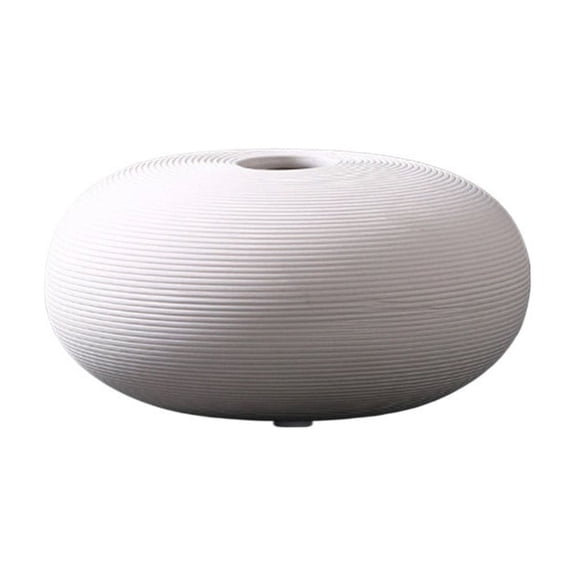 Vintage White Ceramic Vase Round Table Centerpiece for Living Room Decor