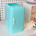 Hiroekza Refrigerator Shape Pen Holder With Drawer Desktop Cosmetic Pen