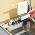 thumbnail image 1 of Updated Telescopic Sink Storage Rack Holder with 2 Sponge, Adjustable Telescopic 2-in-1 Sink Storage Rack Holder with Dishcloth for Home Kitchen(Green, 1 of 4