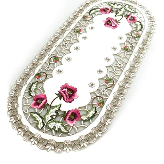 Advancent Camino de para el hogar, sala de estar, manualidades bordadas, escritorio de café, adorno de escritorio, mantel, decoraciones, Decoración del hogar rosa 30*45cm