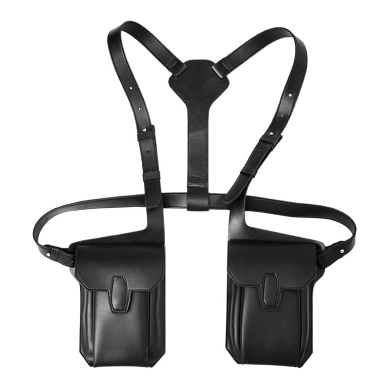 black leather harness backpack Uto BAG DIMENSIONSHeight Apatico - Black Harness Mini
