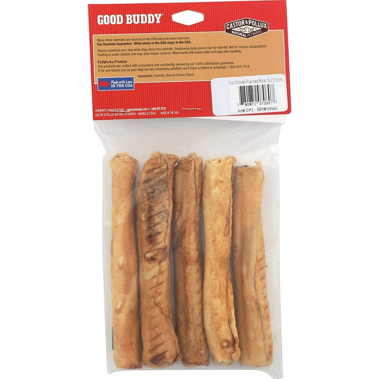 Castor and Pollux Good Buddy USA Rawhide Sticks Dog Chews Castor and Pollux Good Buddy USA Rawhide Sticks Dog Chews