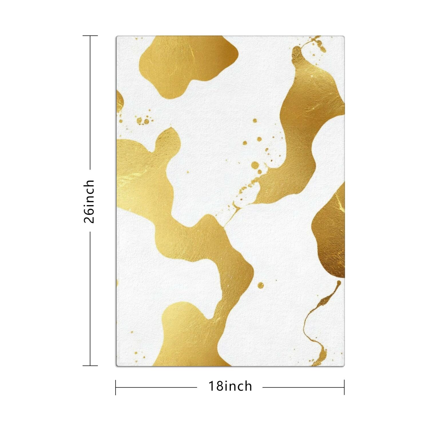 6 Pcs Funny Kitchen Towels,Gold and White Marble Microfiber Dish Towels,Kitchen Tea Towels,Kitchen Towel Set (18" X 26")