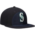 thumbnail image 3 of Men's New Era Navy Seattle Mariners Shadow Logo 59FIFTY Fitted Hat, 3 of 6