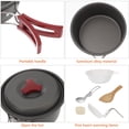 thumbnail image 3 of Shisuyan Camping Cookware Set Aluminum Alloy 1Set Portable for 1 to 2 People, 3 of 8