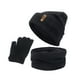 thumbnail image 2 of 3x Gorro de Invierno para Mujer Bufanda Gorro Guantes de Punto Forro Color Negro Strade Fareast Limited, 2 of 5