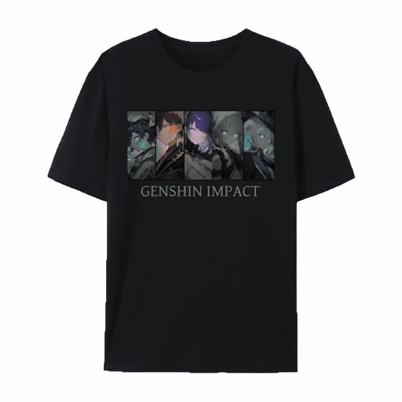 QingYee Genshin Impact Archon Impression Unisex Short Sleeve Crewneck Cotton T-Shirt