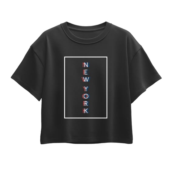 Instant Message - Rwb New York - Youth Girl Short Sleeve Boxy Tee