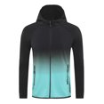 thumbnail image 2 of Mens Athletic Workout Hoodies Big & Tall Casual Full Zipper Pockets Long Sleeve Sweatshirts Plus Size Basic Gradient Lightweight Hoodie XL-4X, 2 of 4