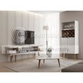thumbnail image 6 of Utopia 70.47" TV Stand with Splayed Wooden Legs and 4 Shelves in White Gloss and Maple Cream, 6 of 6