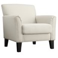 thumbnail image 6 of Weston Home Tribeca Modern Accent Chair, White Linen, 6 of 6