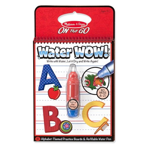 Melissa & Doug On The Go Water Wow! Alphabet Themed Boards & Refillable Water Pen