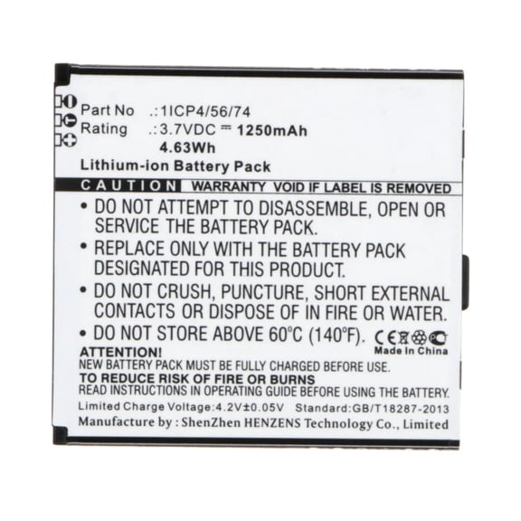 Batteries N Accessories BNA-WB-L3304 Cell Phone Battery - Li-Ion, 3.7V, 1250 mAh, Ultra High Capacity Battery - Replacement for GSmart 1ICP4/56/74 Battery