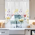 thumbnail image 4 of Pastoral Sunflowers Swag Curtain Valance for Windows, Floral Plants Leaves Farmhouse Window Treatments Short Swag Topper for Kitchen Windows Bathroom Bedroom, 28"x36", 4 of 8