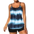 thumbnail image 1 of Women Plus Size Tankini Sets, Printed Two Piece Swimsuits for Women Summer, V Neck Sleeveless Tummy Control Bathing Suits, Modest Swimwear with Tank Top for Beach Pool, 1 of 6