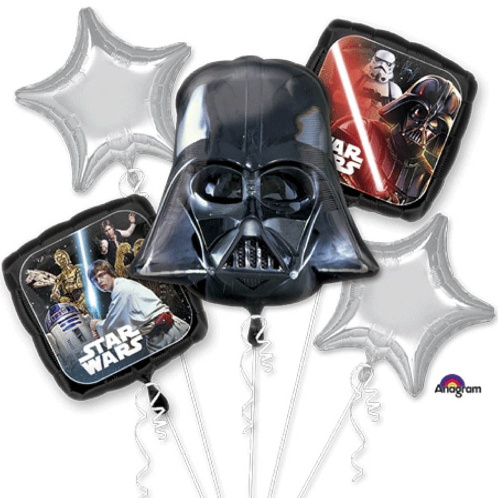 10 x Star Wars Foil Balloon One Sided Ribbon Weight Kids Childrens Party Treat 