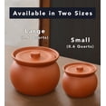 thumbnail image 5 of Cute Mini Kitchen Clay Cooking Pot - Traditional Ceramic Pot with Lid for Healthy Cooking - Multipurpose Cooking Pot Use for Home Kitchen or Restaurant 0.6 Quarts-Small, 5 of 10