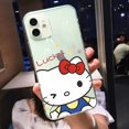 thumbnail image 1 of Funda transparente para iPhone 13 Pro Max, carcasa de Hello kitty Cat para iPhone 14 13 12 11 Pro Max Mini 6 6s 7 8 Plus X XR XS Max, color blanco zhangmengya LED, 1 of 2