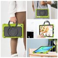 thumbnail image 5 of Case for Samsung Galaxy Tab S10 FE+ Plus 13.1 inch 2025, 360 Rotating Stand Handle Pencil Holder Shoulder Strap Heavy Duty Shockproof Cover, Lime, 5 of 7