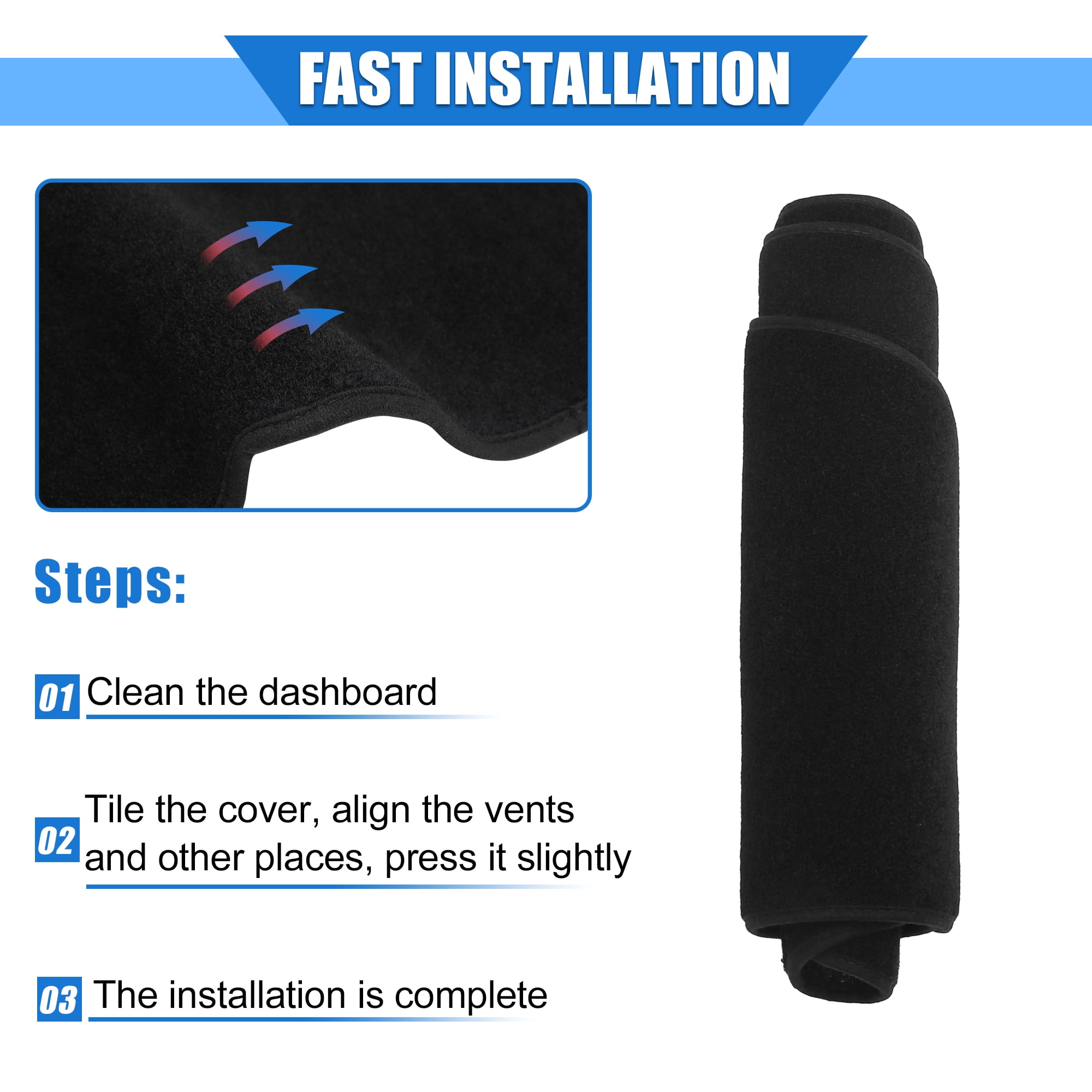 Unique Bargains Dashboard Cover for Hyundai Sonata 2005-2009 Left Hand Drive Black