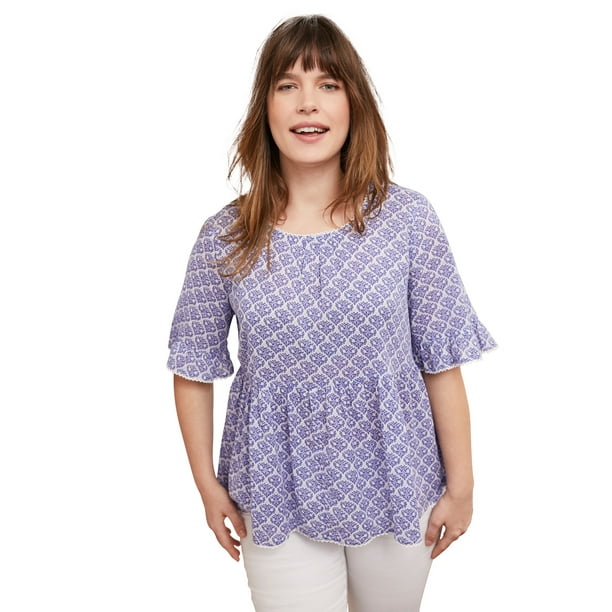 plus size ruffle blouses