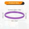 thumbnail image 3 of Uxcell 12Pcs Pulseras de Goma, Pulseras de Silicona de Color Sólido para Deporte/Entrenamiento/Baloncesto Hombres Mujeres Adolescentes [Púrpura], 3 of 6