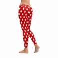 thumbnail image 2 of SUNENAT Red and White Polka Dots Women's Stretchy Capri Leggings Yoga Running Pant XXL, 2 of 4