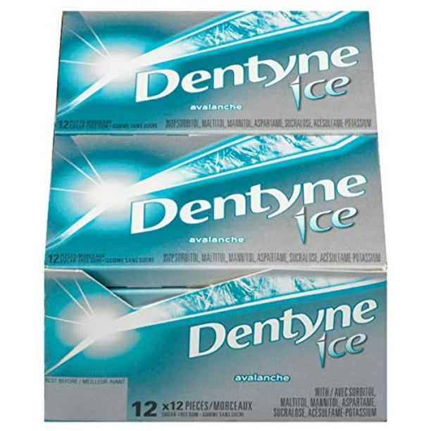 Dentyne Ice, Avalanche, Sugar Free Pellet Gum 12X12/144Ct