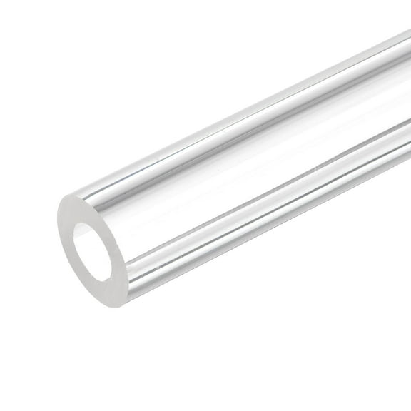 Uxcell Acrylic Pipe Clear Rigid Round Plastic Tube 10mm ID 20mm OD 10"