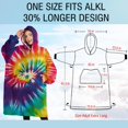 thumbnail image 4 of Oversized Wearable Blanket Hoodie,Colorful Tie Dye Pattern Sherpa Blanket Hoodie with Super Pockets,Super Warm Fuzzy Pullover for Women & Men, 4 of 6