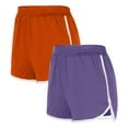 thumbnail image 2 of YOIAVAIOY Womens Sports Yoga Shorts Pack of 2, Comfy Elastic Waist Athletic Dolphin Shorts for Running Cycling Workout Gym Bottoms Orange M, 2 of 3