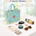 thumbnail image 5 of FORMRS Womens Corduroy Tote Bag Crossbody Shoulder Handbag with Pocket, Blue Beach Pattern, 5 of 7
