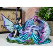 Twilight Slumber Enchanted Fairy With Sleeping Dragon On Lap Amy Brown Figurine