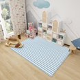 thumbnail image 3 of Stripe Rugs for Living Room - 4x5 Rug - Stripe Rug - Blue and White Striped Area Rug - Boys Ocean Rugs - Nautical Carpet, 3 of 7