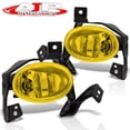 thumbnail image 2 of AJP Distributors Pair Front Bumper JDM Yellow Lens Driving Fog Lights Lamps Assembly Left Right Set Chrome Housing +Wiring Harness Relay Switch Kit Compatible/Replacement For Honda CRV 2010 2011 10 11, 2 of 11