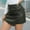 Green, variant on Fashion Shorts for Women Faux Leather Skorts High Waisted PU Leather Shorts Elastic Waist Ruched Wrap Skorts Skirts Green M