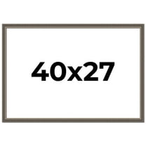40x27 Frame Silver Real Wood Picture Frame Width 1.25 Inches | Interior Frame Depth 0.5 Inches |