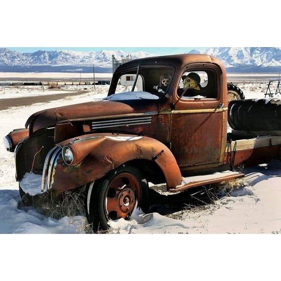 Forgotten Truck12x18- CANVAS OR FINE PRINT WALL ART