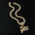 thumbnail image 1 of Colgante de cadena de clavícula para hombre con letras del alfabeto empalmadas con diamantes estilo hip hop, collar con letras cubanas y rompecorazones, 1 of 5