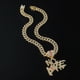 thumbnail image 2 of Colgante de cadena de clavícula para hombre con letras del alfabeto empalmadas con diamantes estilo hip hop, collar con letras cubanas y rompecorazones, 2 of 5