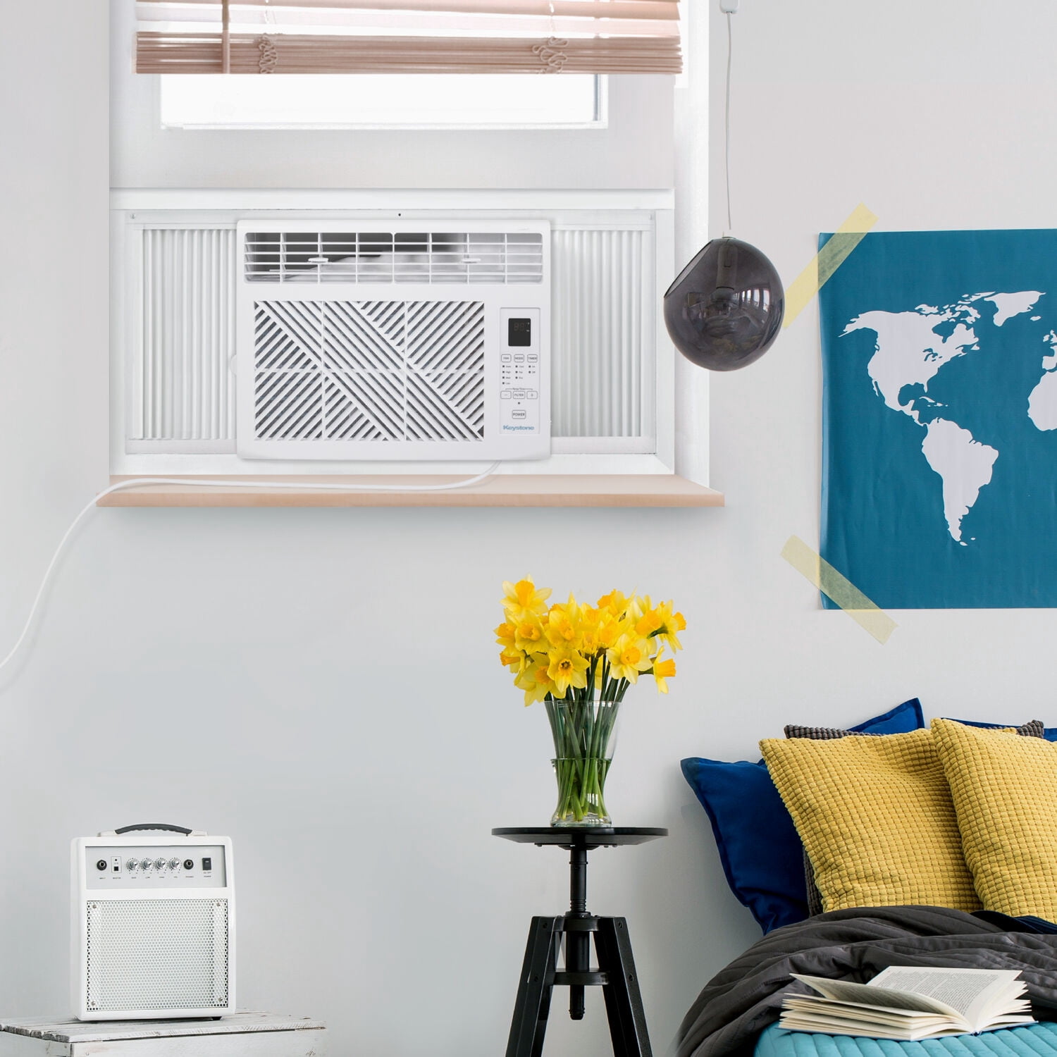 Keystone 6,000 BTU 250 Sq ft Window Air Conditioner with Remote Control, KYST061AD, New