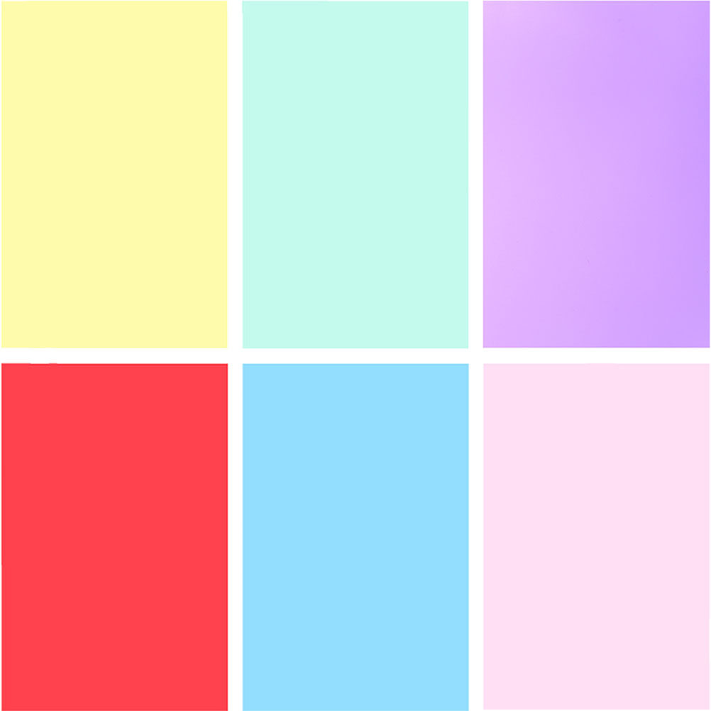 Light Gels 6Pcs Colored Light Filters Pvc Photo Films Lighting Gel