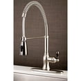 thumbnail image 3 of Gourmetier GS8891DKL Kaiser Single-Handle Pre-Rinse Kitchen Faucet, Polished Chrome/Black Stainless Steel, 3 of 3