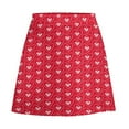 thumbnail image 6 of Red And White Heart Skirt Valentines Hearts Vintage Mini Skirts Summer High-waisted Graphi, 6 of 7