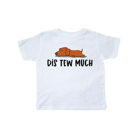 

Inktastic Napping Dis Tew Much Daschund Weiner Dog Brown Gift Toddler Boy or Toddler Girl T-Shirt