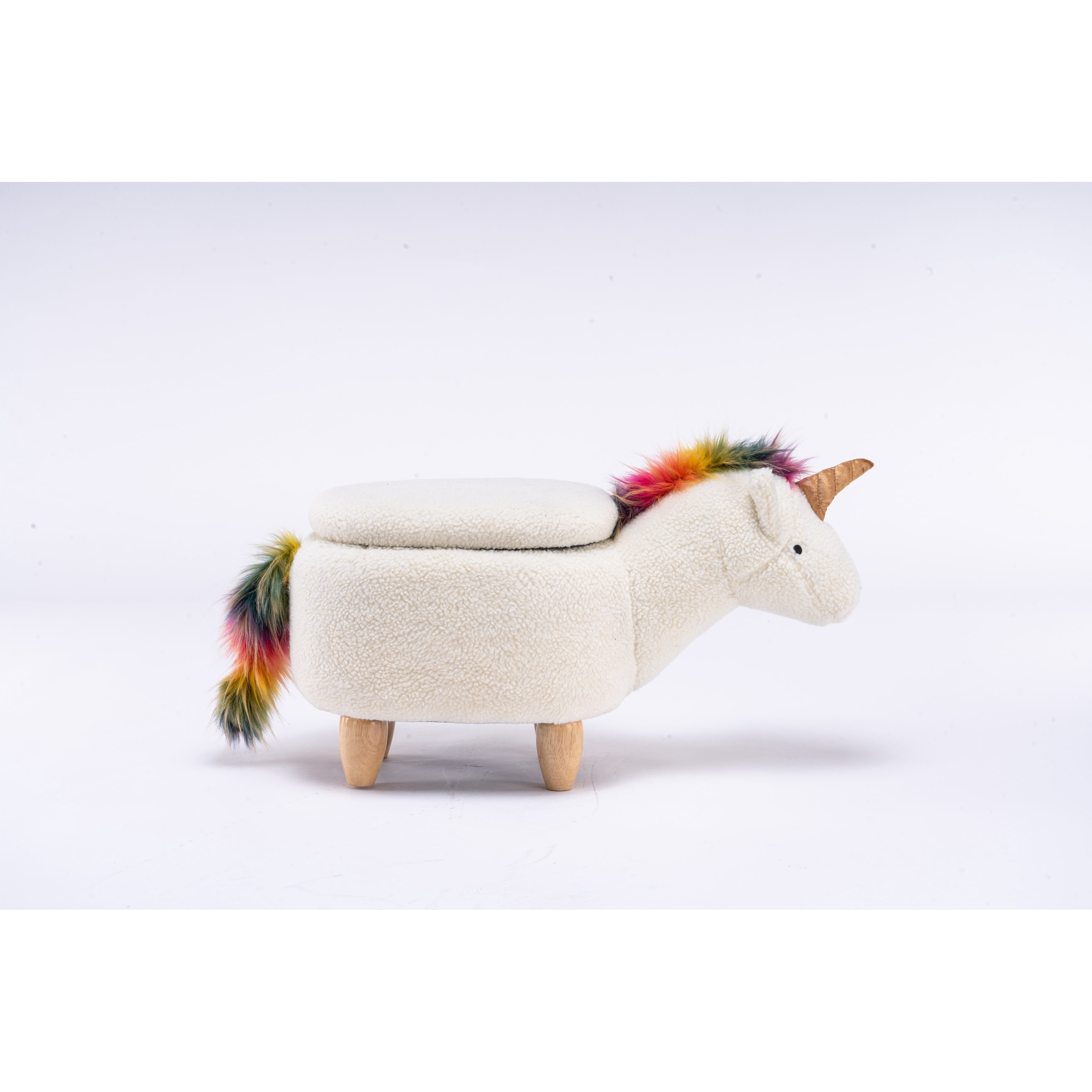 Uma the Unicorn Storage Upholstered Kids Ottoman