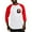 Red/White, variant on - Cute Cat Watercolor - Cotton Baseball Jersey, 3/4 Raglan Sleeve Shirt