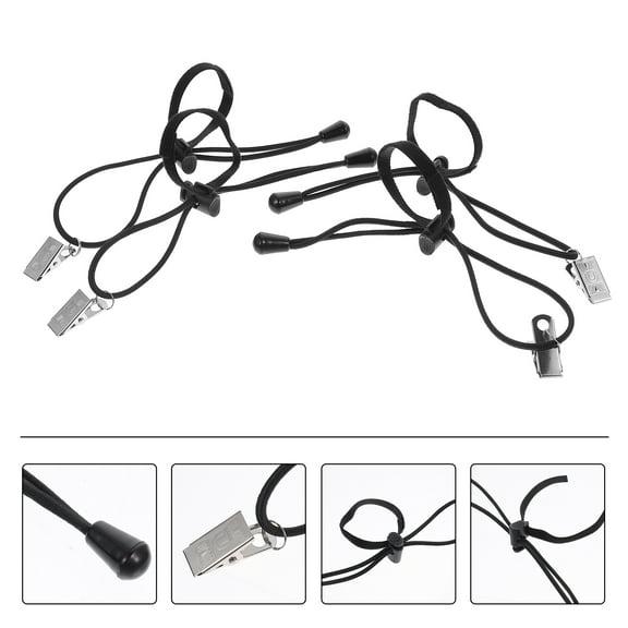 ELAYARD 12-Piece Backdrop Clamp Set with Black Elastic Bands for Wrinkle-Free Photography Backgrounds