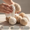 thumbnail image 3 of 8 Pcs Jute Rope Decorative Balls, Natural Cotton Knot Orbs for Bowl Filler, Rustic Coastal Farmhouse Decor, Wedding Centerpiece & Living Room Decoration (Dia - 3Inch), 3 of 4