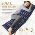thumbnail image 5 of Bingfone Body Pillow Cover Long Pillow Case With Zipper Decorative Bedding Pillowcase 20"X54" Soft Cushion Pillow Case For Bedroom-Purple And Blue Squares, 5 of 8